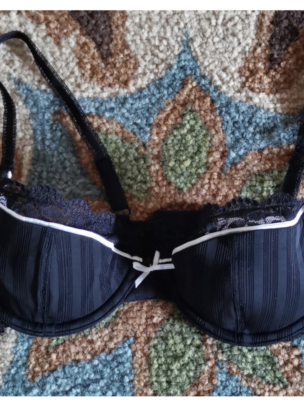 sophie b. Black Bra with White Accent and Lace